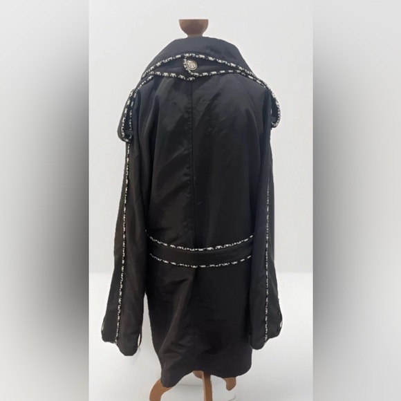 Chanel Boutique Vintage Trench Coat Gold Buttons Women’s Jacket Rare Authentic - Picture 6 of 16